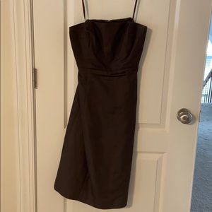Espresso strapless J Crew dress